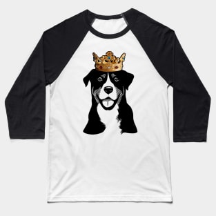 Greater Swiss Mountain Dog King Queen Wearing Crown Baseball T-Shirt